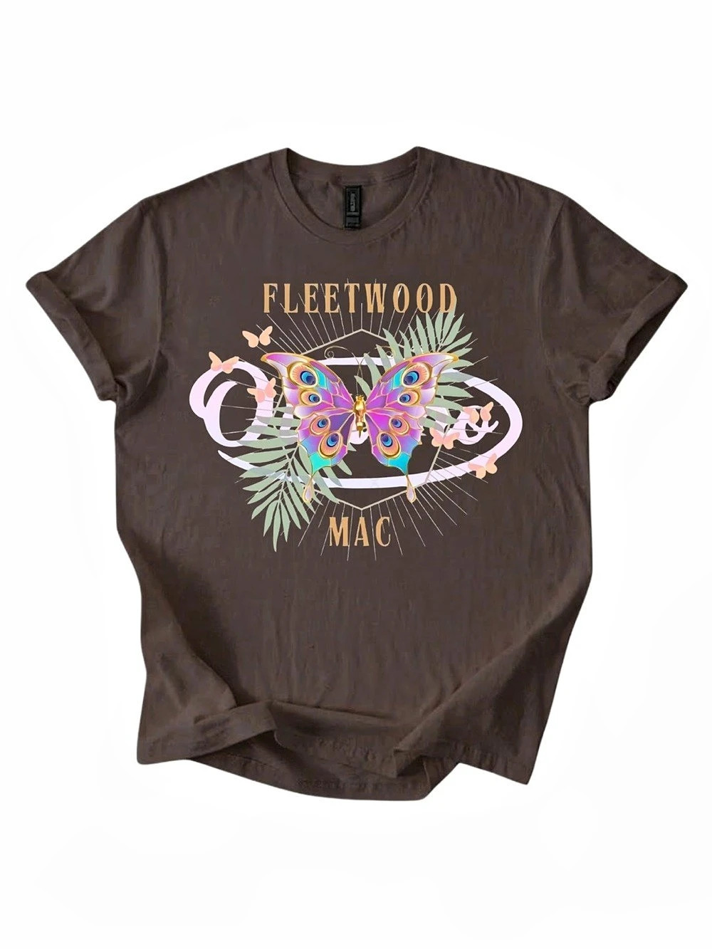 Gildan Fleetwood Mac Butterfly Graphic Tee in Brown